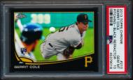2013 Topps Chrome 210 Gerrit Cole Black Refractor 045/100 - PSA 10