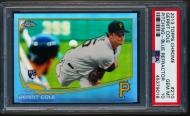 2013 Topps Chrome 210 Gerrit Cole Blue Refractor 050/199 - PSA 10