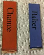 c. 1910 Game Pieces Backs - Chance and Baker