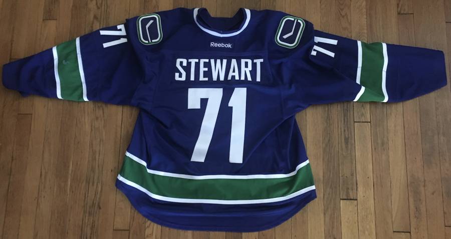 canucks game worn jersey