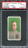 1909-11 T206 Ty Cobb Green Portrait - PSA 2.5 SC 150/25