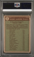 010012 - 1976 TOPPS #1 HANK AARON REC. BREAKER - PSA NM-MT 8 - PC