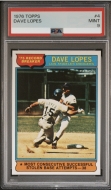 010041 - 1976 TOPPS #4 DAVEY LOPES REC. BREAKER - PSA MINT 9 - PC - $50 - $55