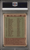 010172 - 1976 TOPPS #17 YANKEES TEAM - PSA MINT 9 - PC