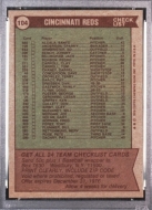 011042 - 1976 TOPPS #104 REDS TEAM - PSA MINT 9 - - PC - $100