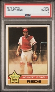 013001 - 1976 TOPPS #300 JOHNNY BENCH - PSA NM-MT 8 - PC