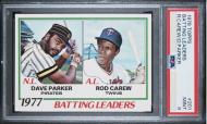 032011 - 1978 TOPPS BATTING LEADERS CAREW/PARKER - PSA 9 - PC - $50