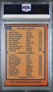 032012 - 1978 TOPPS BATTING LEADERS CAREW/PARKER - PSA 9 - PC - $50