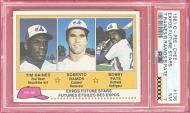 1981 O-PEE-CHEE #136 EXPOS FUTURE STARS TIM RAINES - PC - PSA 7