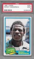1981 Topps Rickey Henderson #261 - PSA 9 - $20.00