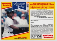 1992 MooTown Snackers #  Frank Thomas- W/ Tab - Mint - $8.00