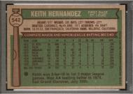 015422 - 1976 TOPPS #542 KEITH HERNANDEZ - PSA MINT 9 - PC