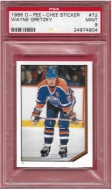 1986 O-PEE-CHEE  STICKERS # 72 WAYNE GRETZKY - PSA 9 - PC