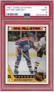 1987 TOPPS STICKERS # 5 WAYNE GRETZKY - PSA 9 - PC